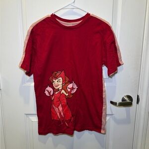 Like New Our Universe Marvel Wanda Vision Scarlet Witch Two Toned Unisex Shirt